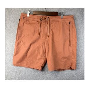 Roark Layover 2.0 Shorts Mens Size 36 Brown Zip Pocket Drawstring Casual RS288‎